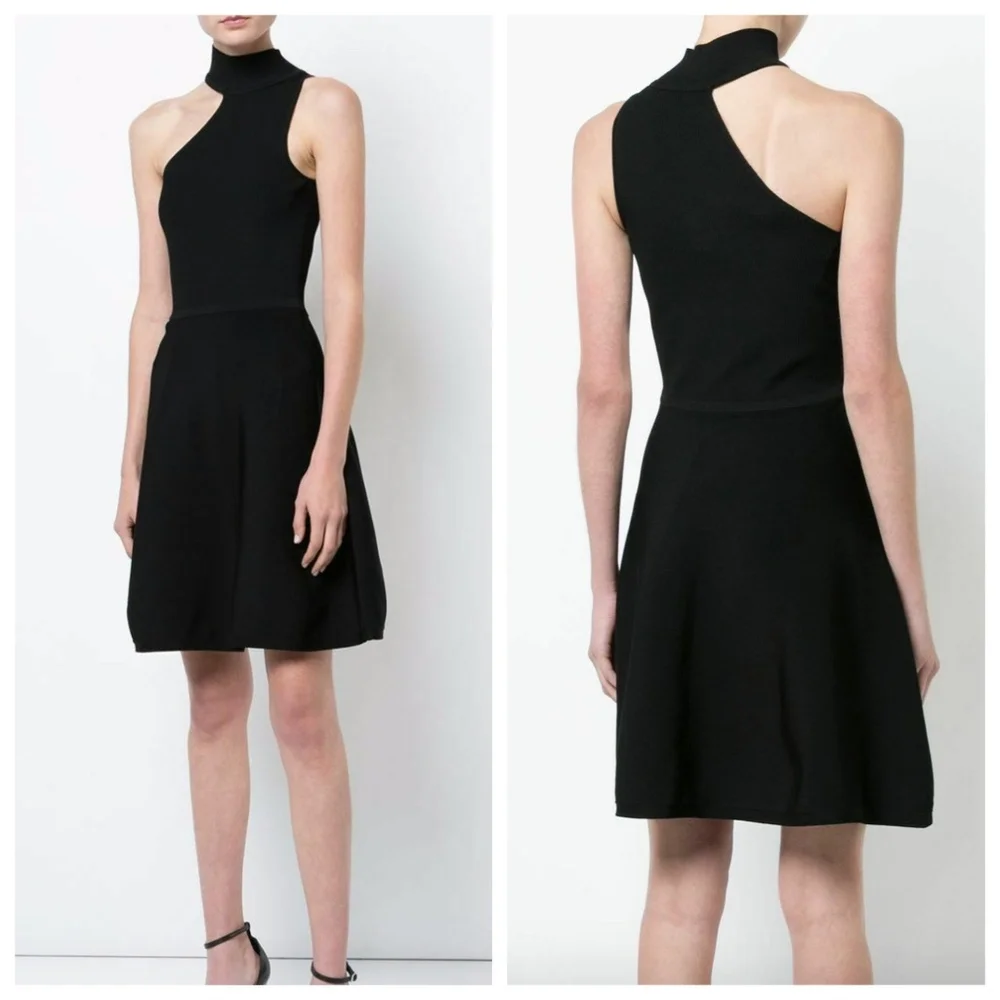 NW! $995 Cushnie‎ high neck asymmetric cutout dress